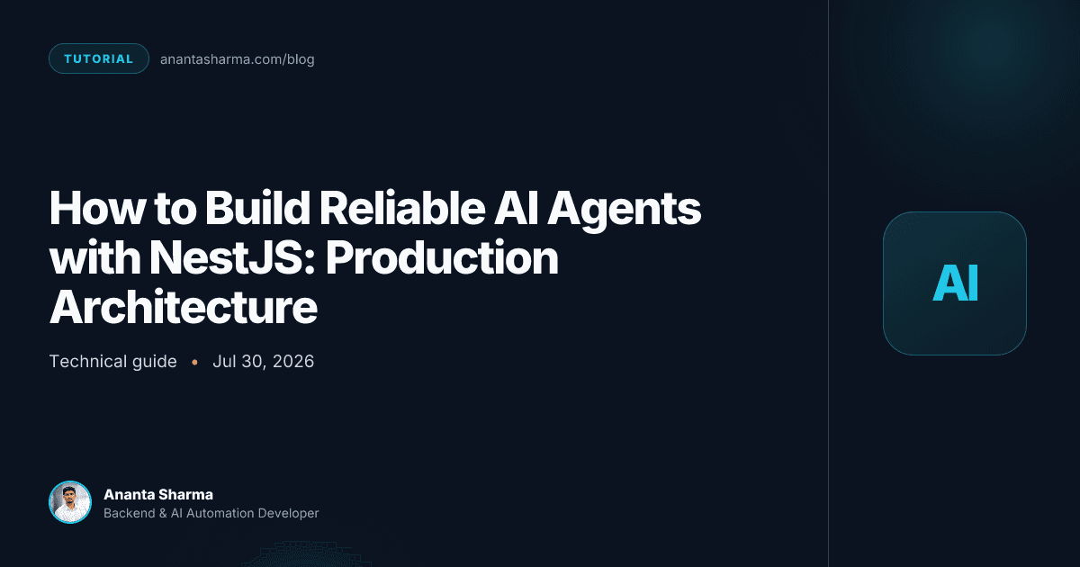 Production AI agent architecture with NestJS, queues, tools, guardrails, and human approval